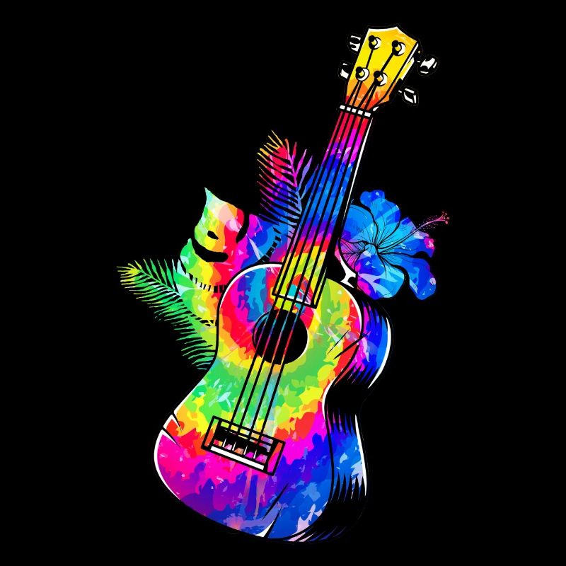 Ukulélé hawaïen Ukulélé Tie Dye