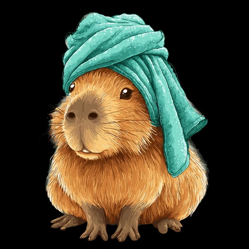 Wasserschwein mit Tuch