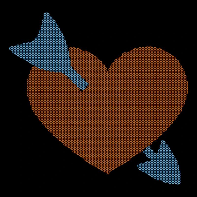 Herz mit Pfeil durchbohrt