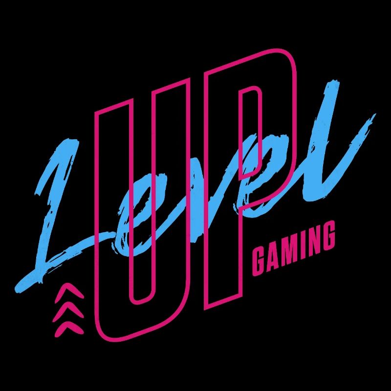 Neon Retro Gaming Logo 80er Vibe