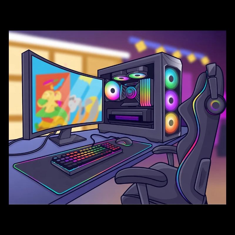 Ambiance PC de jeu RGB