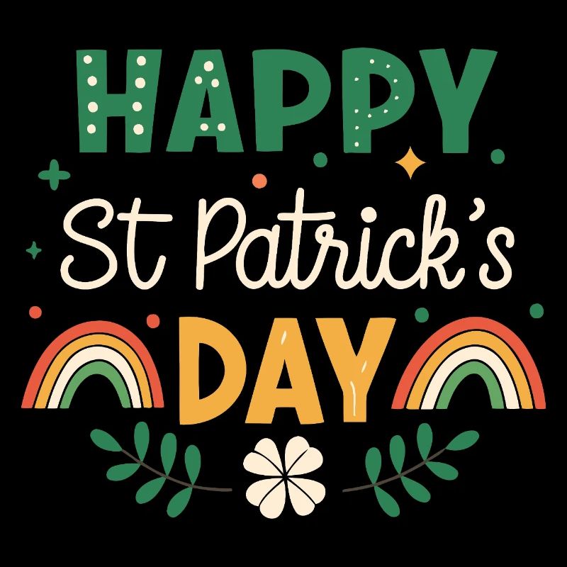 Frohen St. Patrick's Day Regenbogen