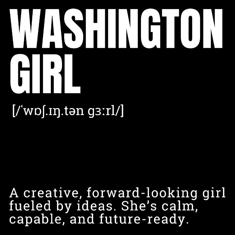 Portrait de la fille Washington Typographe