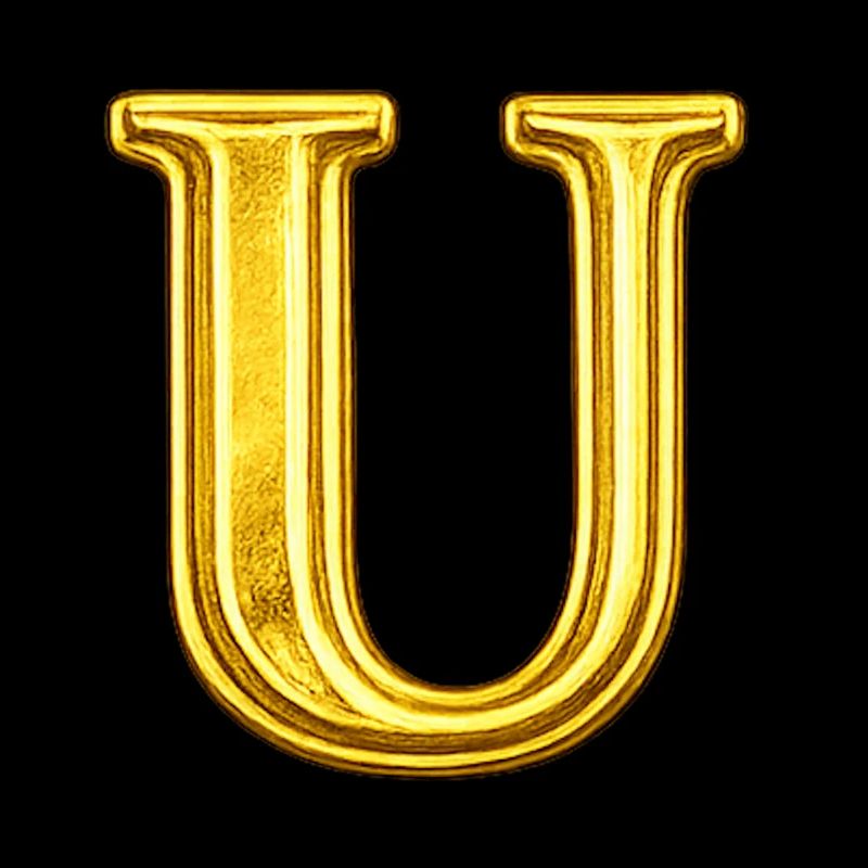 Goldenes U Monogramm