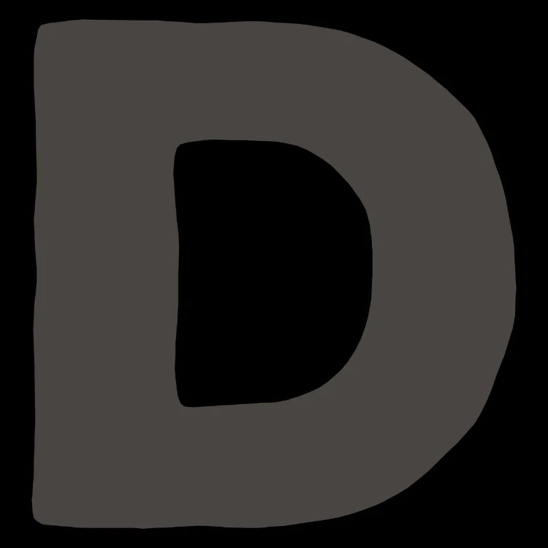 Minimalbuchstabe D Fett Monogramm-Typografie