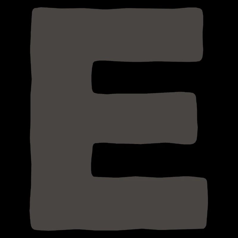 Typographie monogramme en gras lettre E minimale