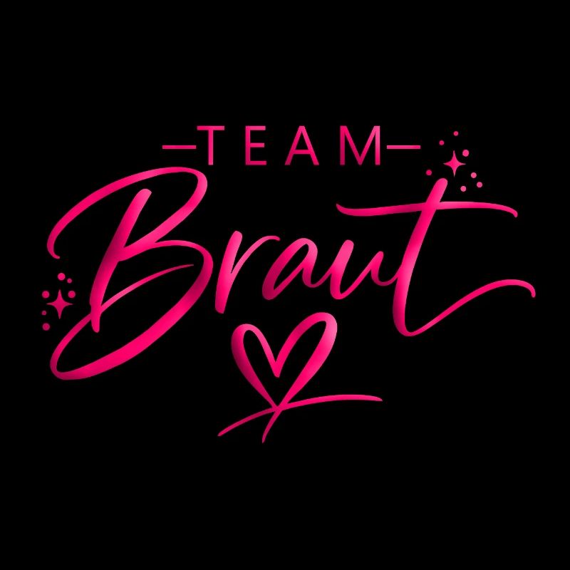 Team Bride Pink Heart Logo
