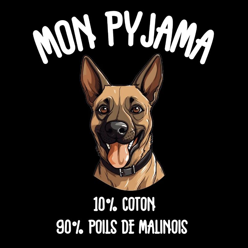 Pyjama Chien Malinois Drôle