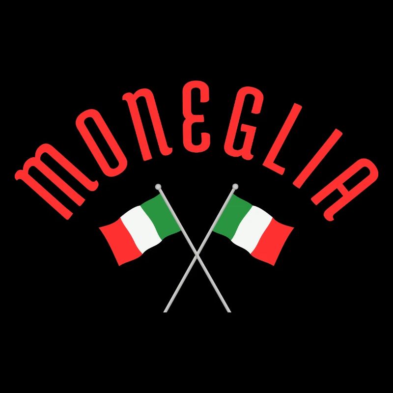 Moneglia Italian Flags Crossed Emblem