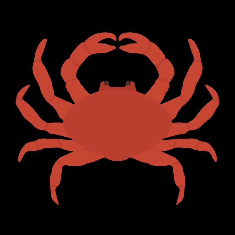 Crimson Crab Silhouette