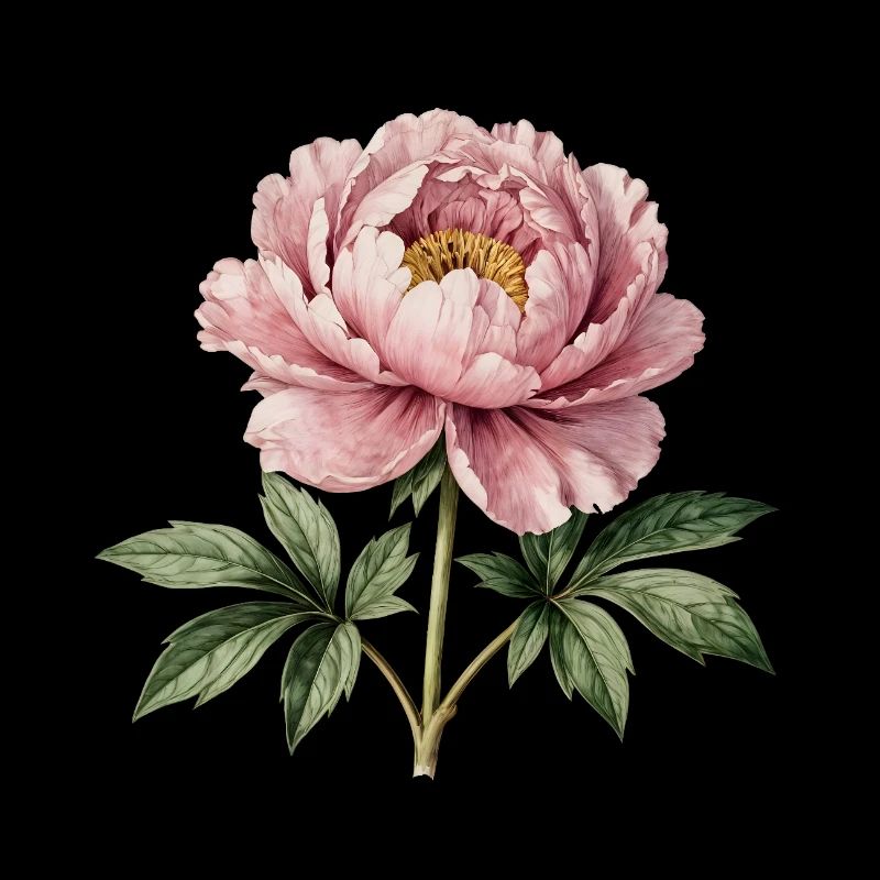 Vintage Rosy Sparkle Peony