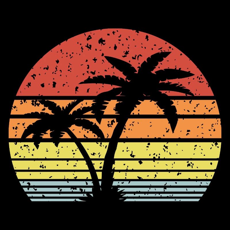 Palm Tree Retro Sun
