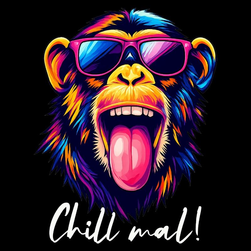 Chill Times Cool Pop Art Style Monkey