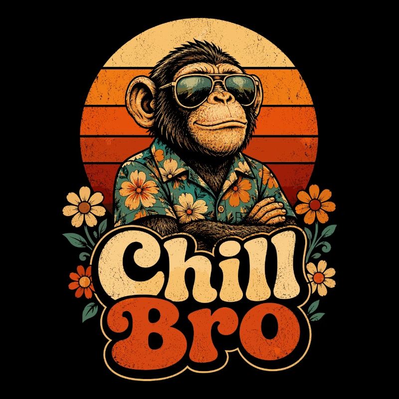 Chill Bro Retro Affe