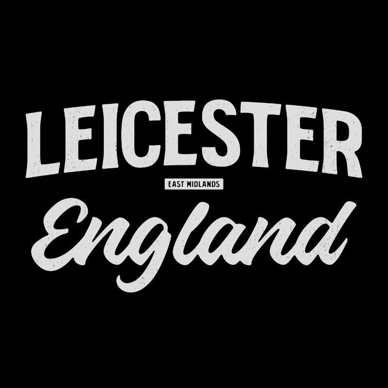 Leicester England Vintage Script