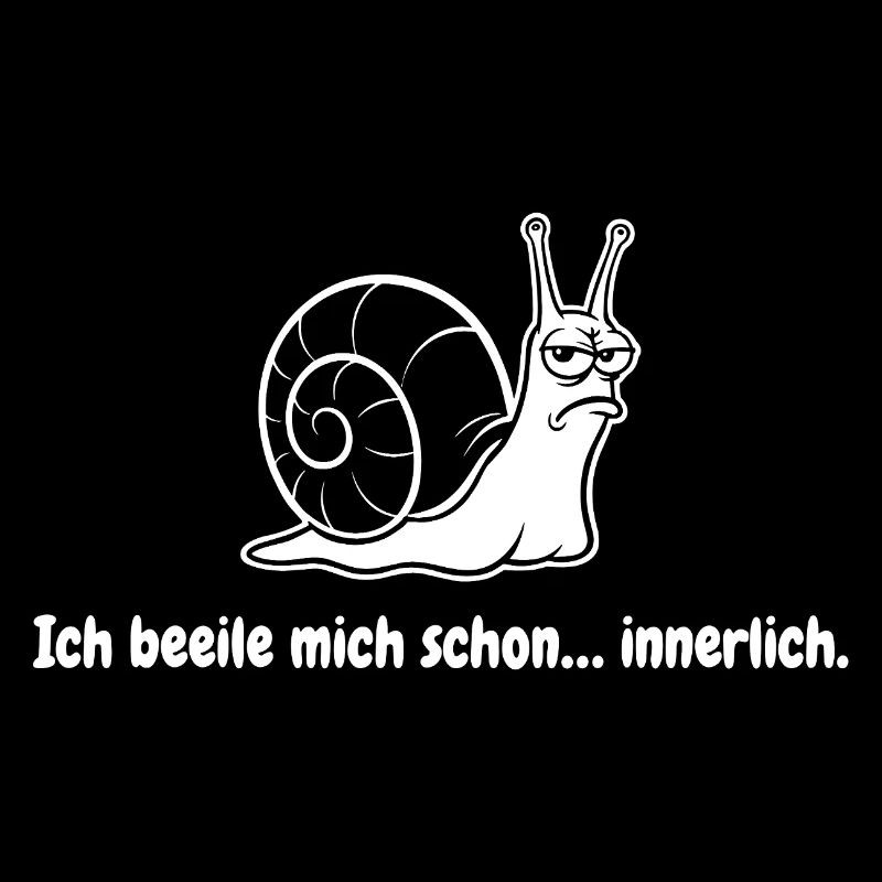 Grimmige Schnecke im Minimalstil