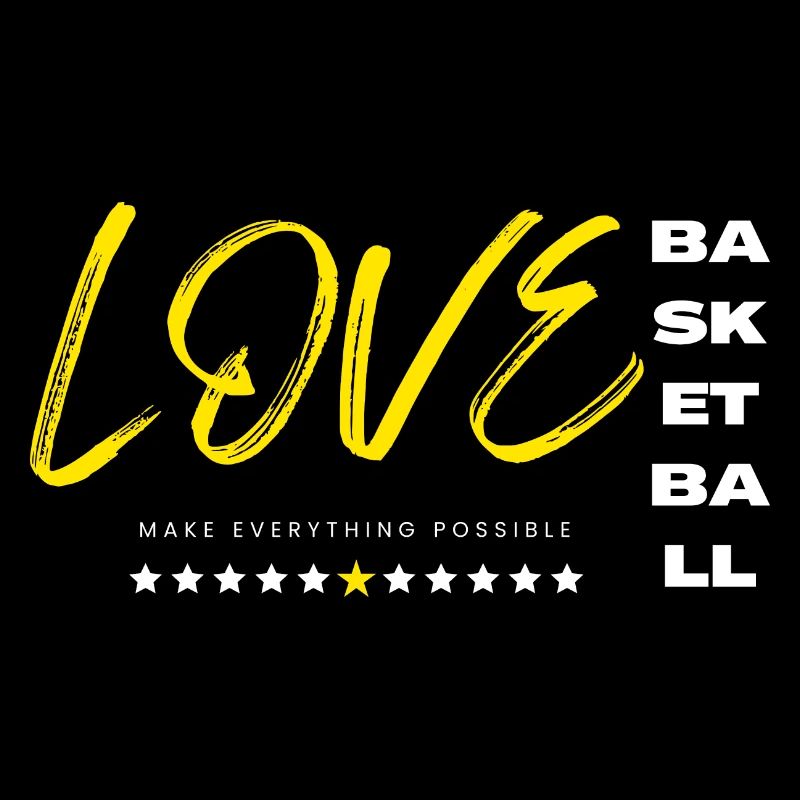 Liebe Basketball gelb
