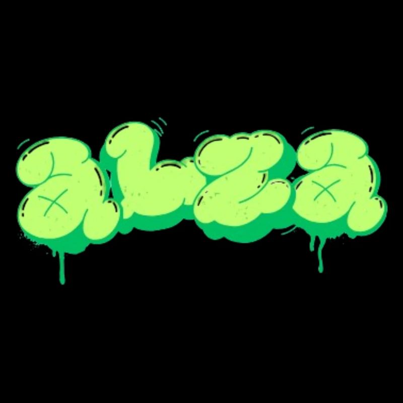 Bright Green Graffiti Style Design