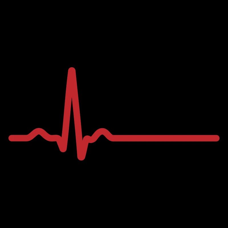 Rotes EKG-Liniensymbol