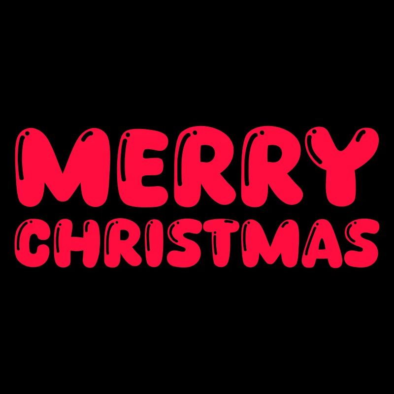 Frohe Weihnachten Bubblige Schrift