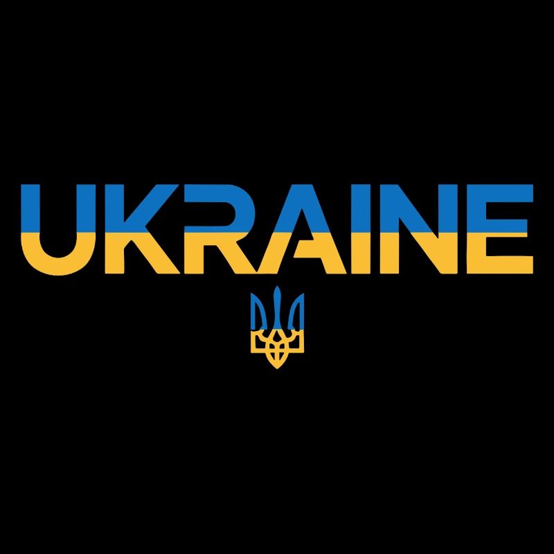 Drapeau de l’Ukraine Trident Emblem Art