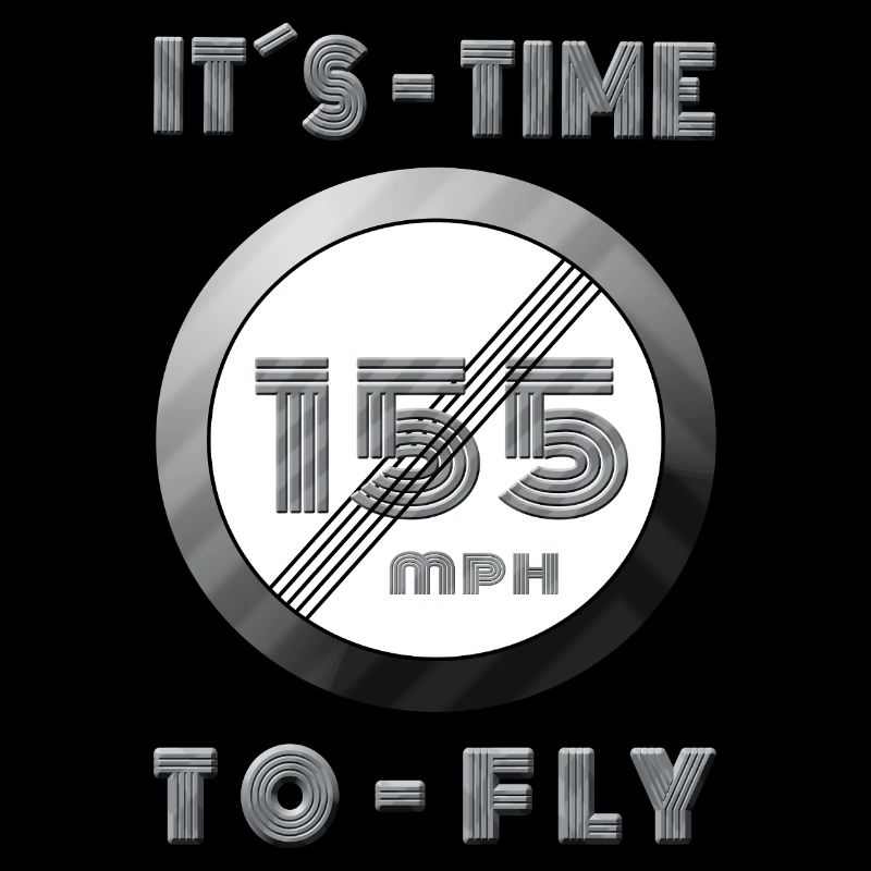 Zeit läuft 155 mph Retro Design