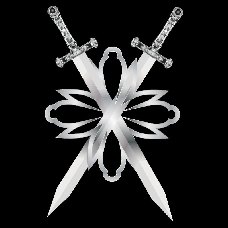 Deux épées ornées d’argent