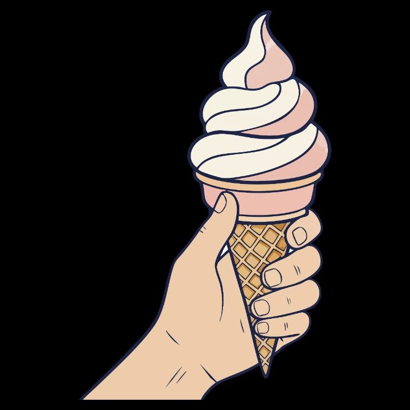 Italienisches Eis in der Hand