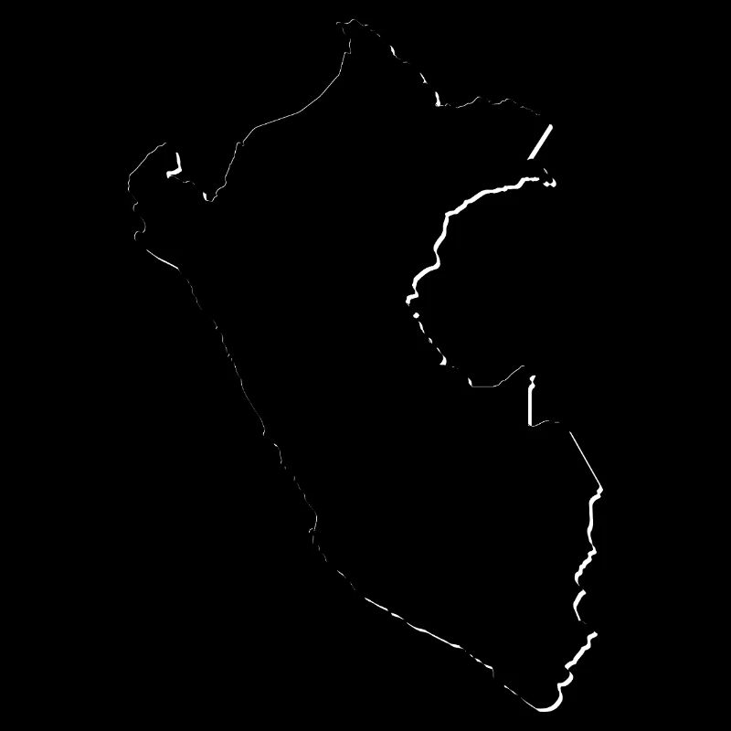 Carte du Pérou comme contour
