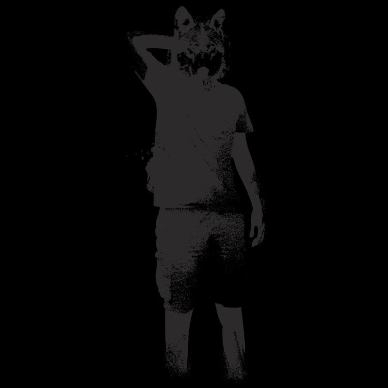 black wolf illustration