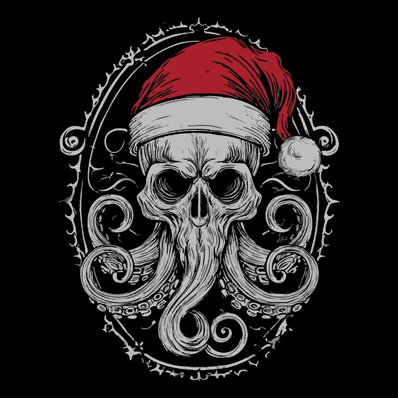 Dark Xmas Skull – Octopus Octopus Tentacle