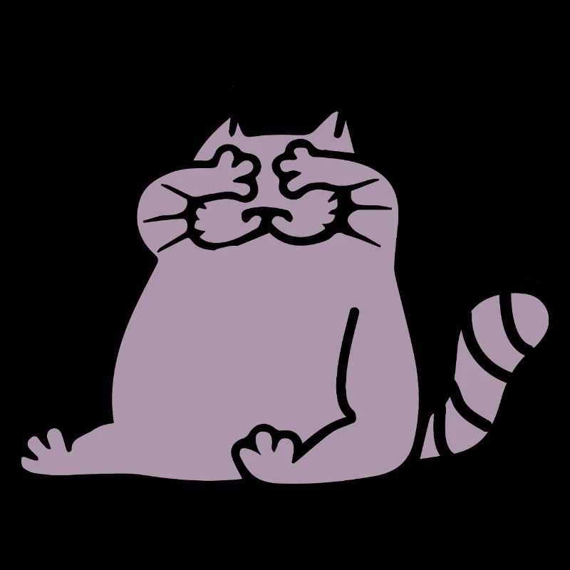 Mignon dessin animé chat aveugle drôle ne voir rien