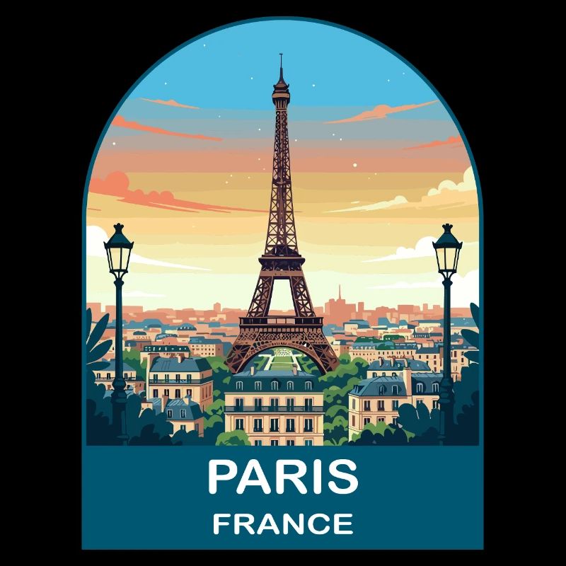 Paris, Frankreich Eiffelturm Vintage-Reiseplakat