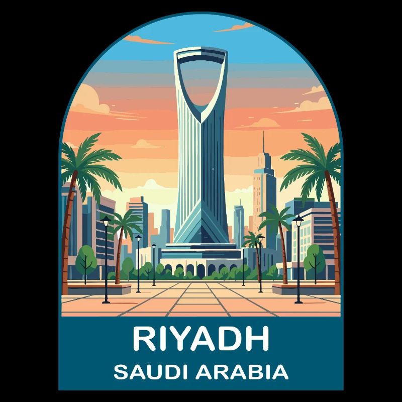 Riyadh Saudi Arabia Kingdom Centre Travel Poster