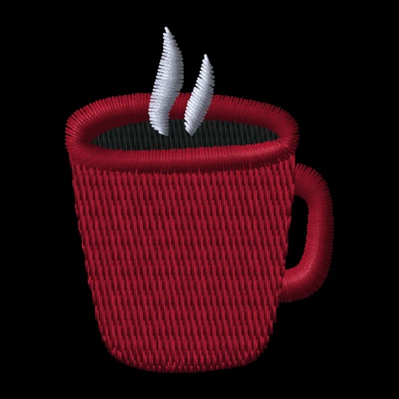 Kaffeetasse bestickt