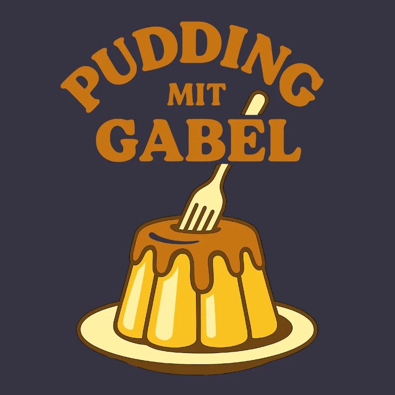 Pudding with fork