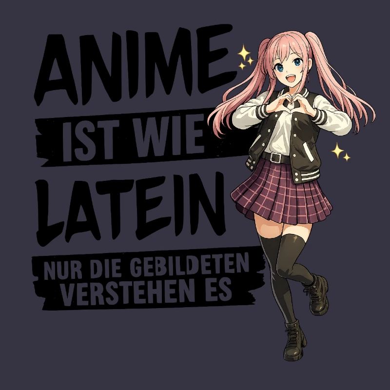 Anime Schulmädchen Herzpose
