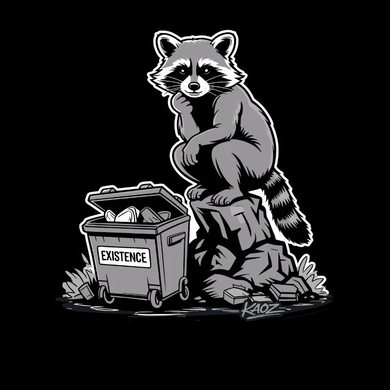 Existenz Waschbärmüllcontainer