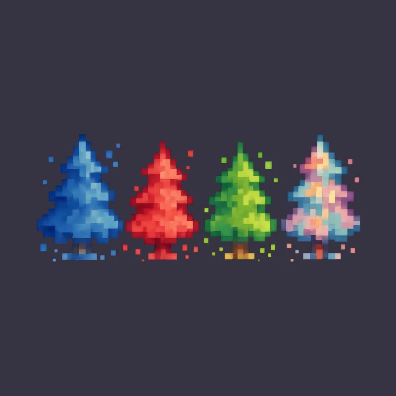 Pixel Weihnachtsbäume Gaming