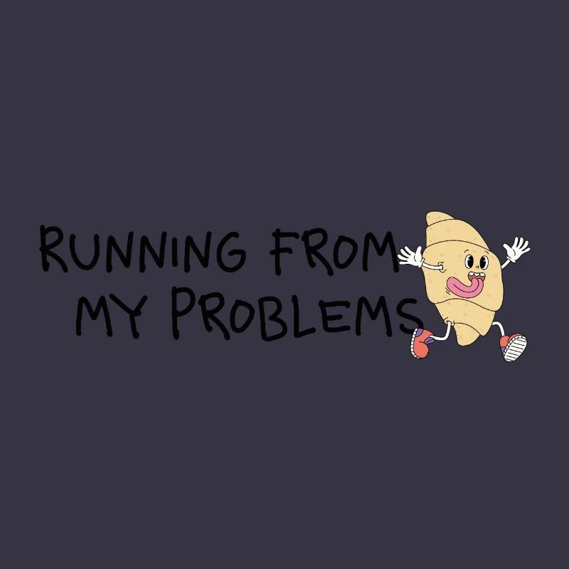 Running from My Problems – Retro Comic Humor