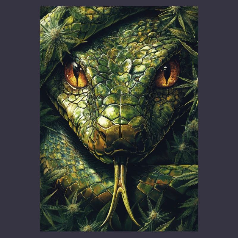 Snake Eye with Leaf Pattern