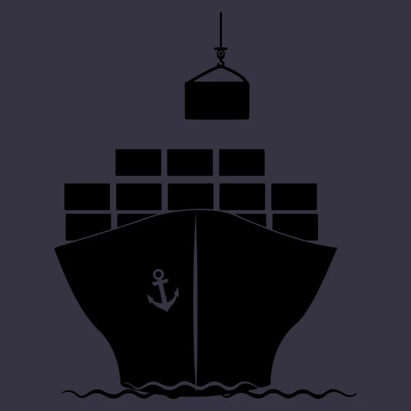 Seecontainerboot mit Kranbeladung