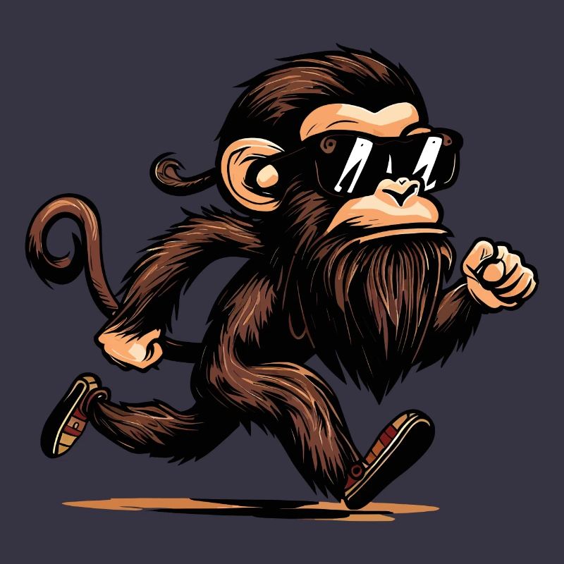 Laufender Affe