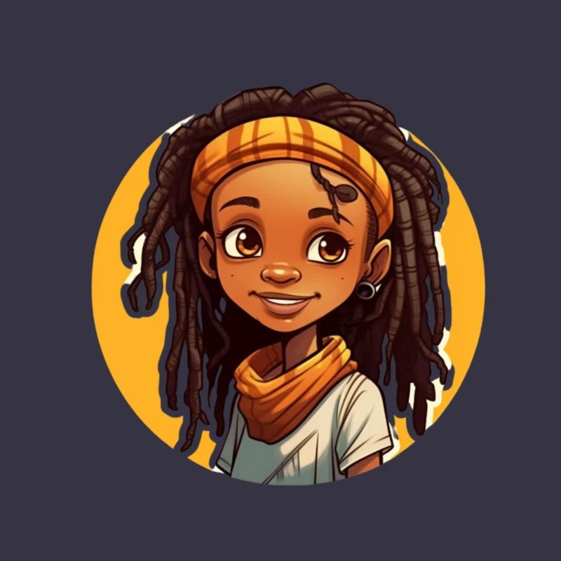 Style décontracté avec des dreadlocks avec un couvre-chef coloré