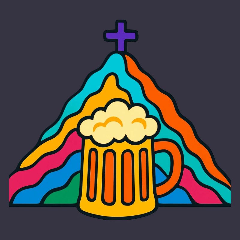 Regenbogen Bier Gipfel