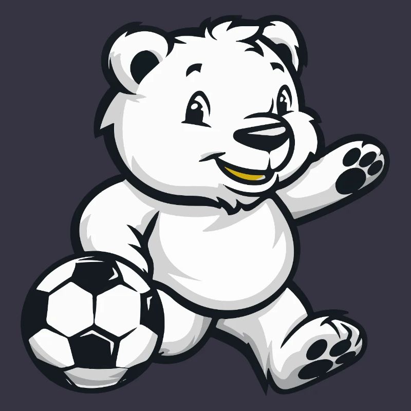 Eisbär Fußball Comic