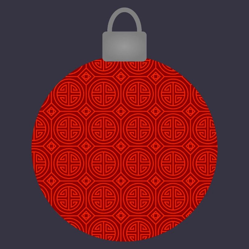 Rotes Rundmuster Weihnachtskugel