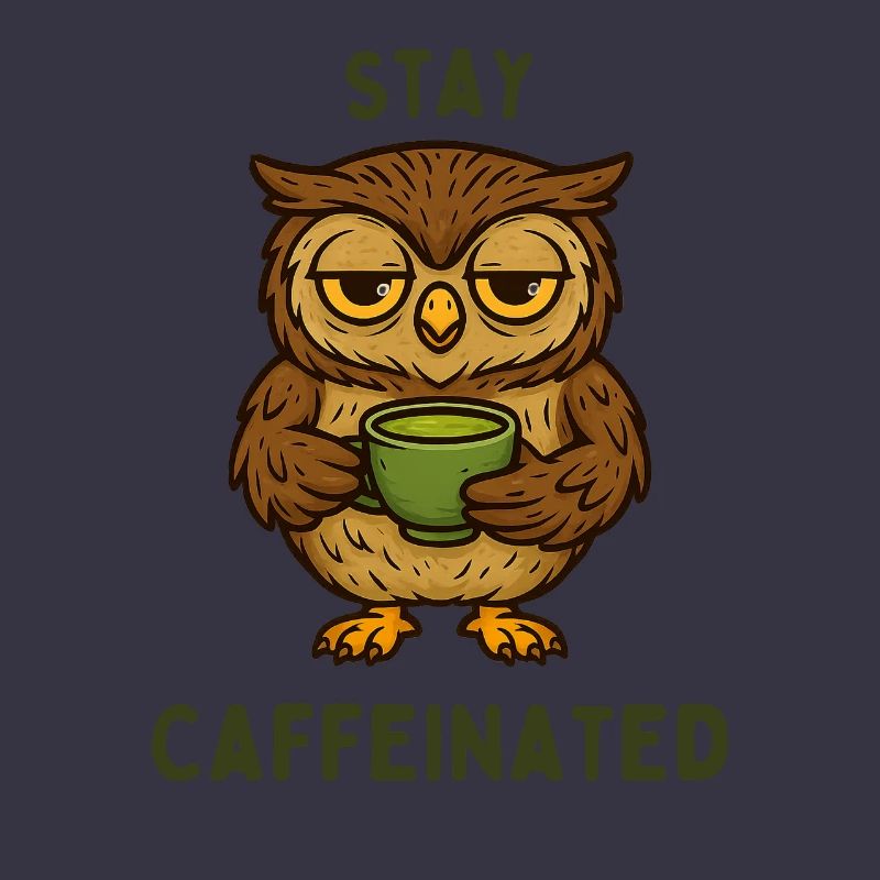 Bleib Kaffeiniert – Eulenmotiv