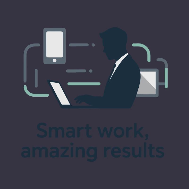 Smart Work Tech Silhouette