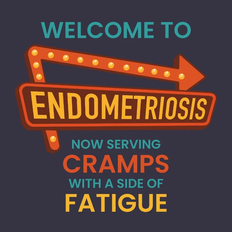Endometriose-Bewusstsein – Retro-Diner-Schild